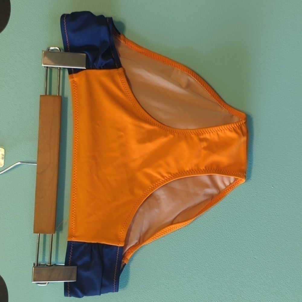 Cabana Life Bikini Bottom 50+ UPF Orange Blue Medium New